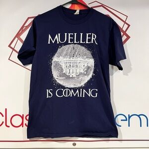 Adult Port & Company Brand Mueller Is Coming Short Sleeve Graphic T-Shirt Size M